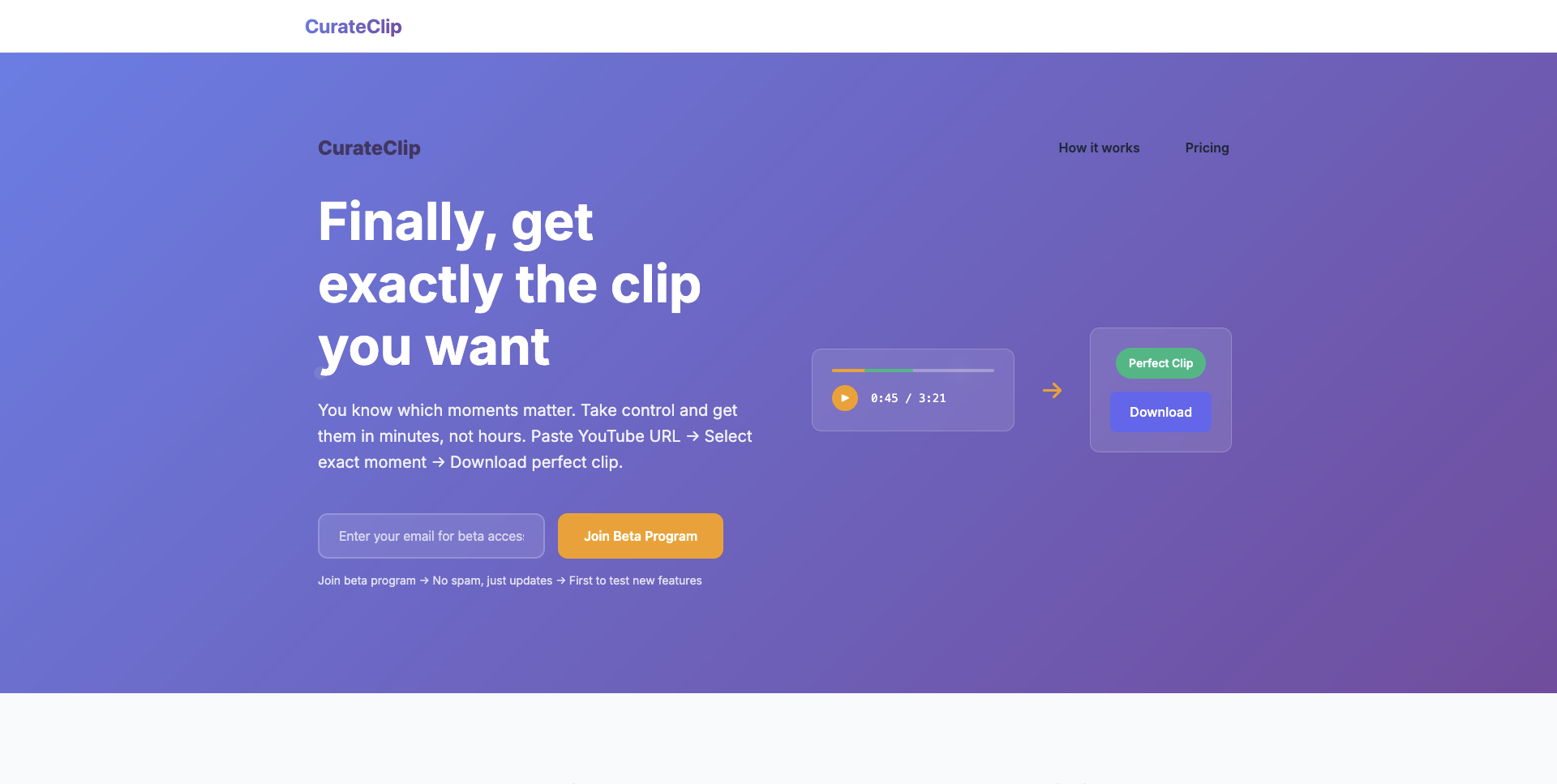 CurateClip app screenshot
